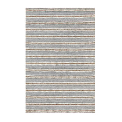 Villa Stripe Indoor Outdoor Handwoven Grey Rug