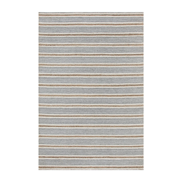 Villa Stripe Indoor Outdoor Handwoven Grey Rug