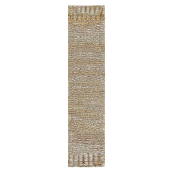 Cambria Wool and Jute Handwoven Patterned Runner