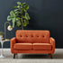 Clarence Sofa Range in Burnt Orange Velvet