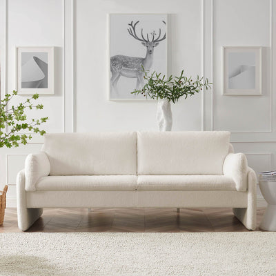 Clapham 3-Seater Ecru Boucle Sofa