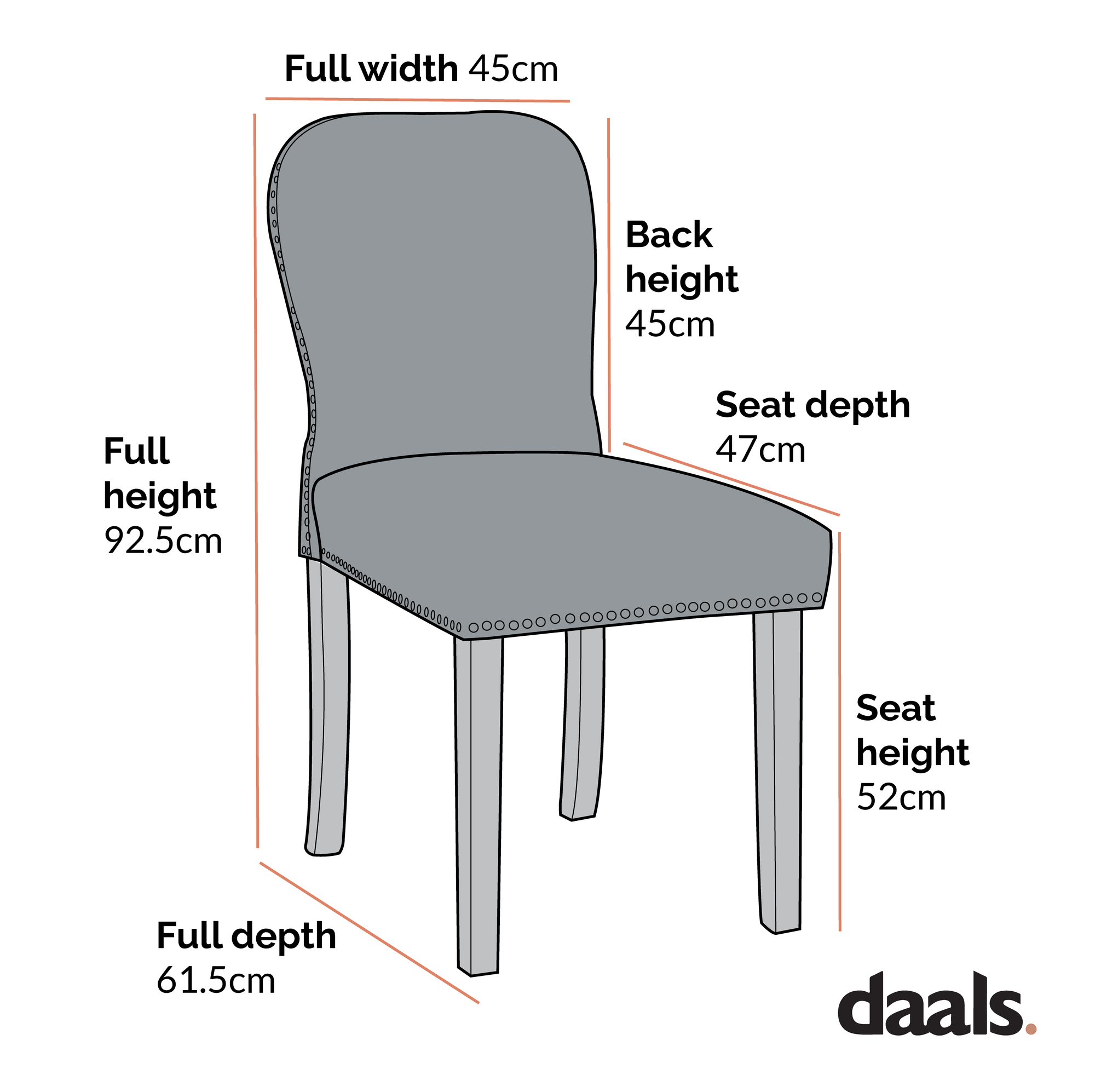 Stanway Set of 2 Grey Velvet Dining Chairs