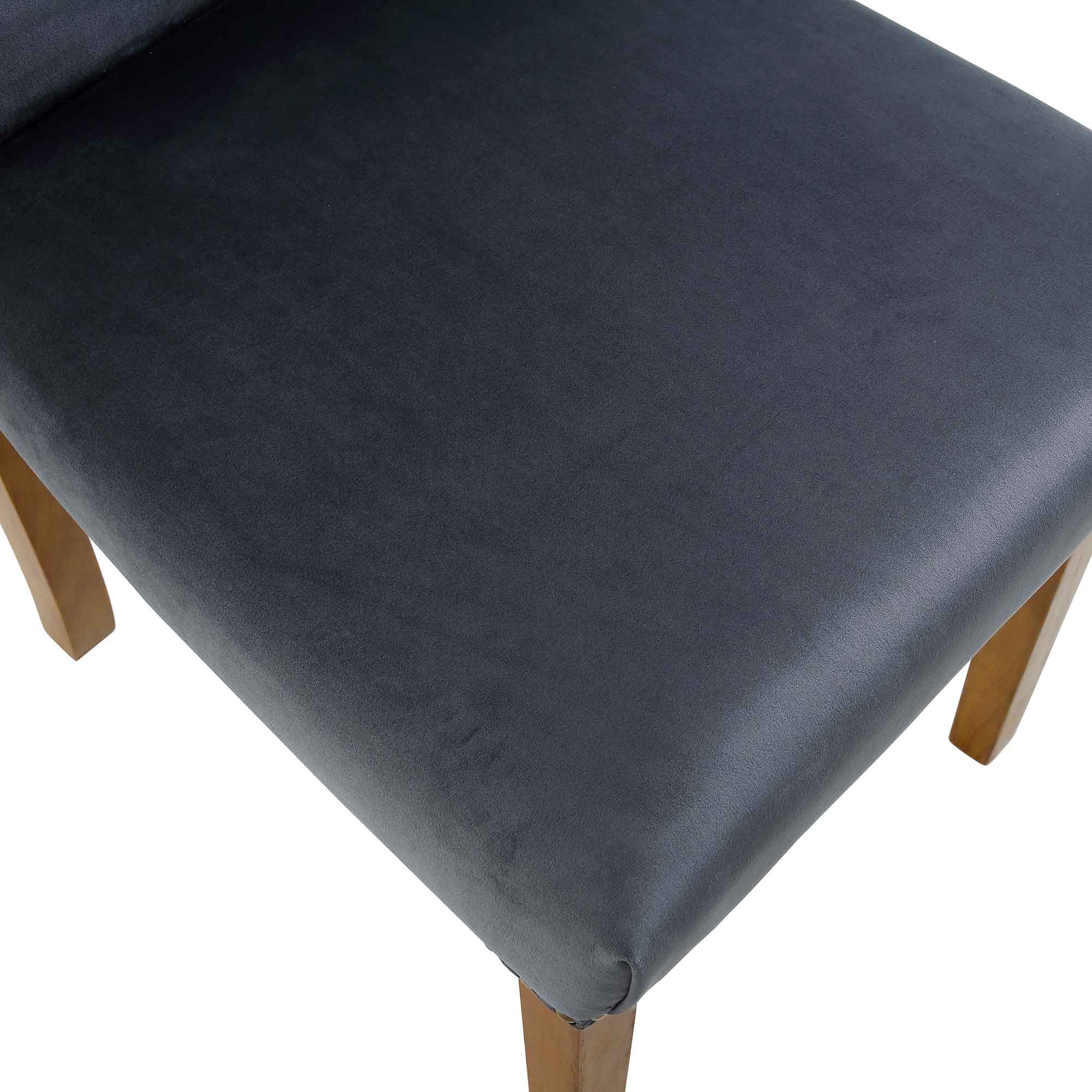 Stanway Set of 2 Grey Velvet Dining Chairs