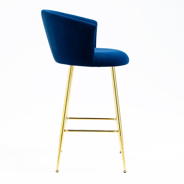 Kylie Set of 2 Blue Velvet Bar Stools