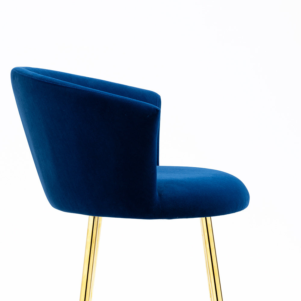 Kylie Set of 2 Blue Velvet Bar Stools