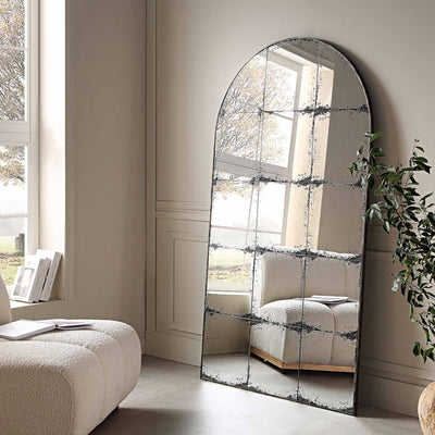Bibury Antiqued Full Length Mirror Arched 180 x 100 cm