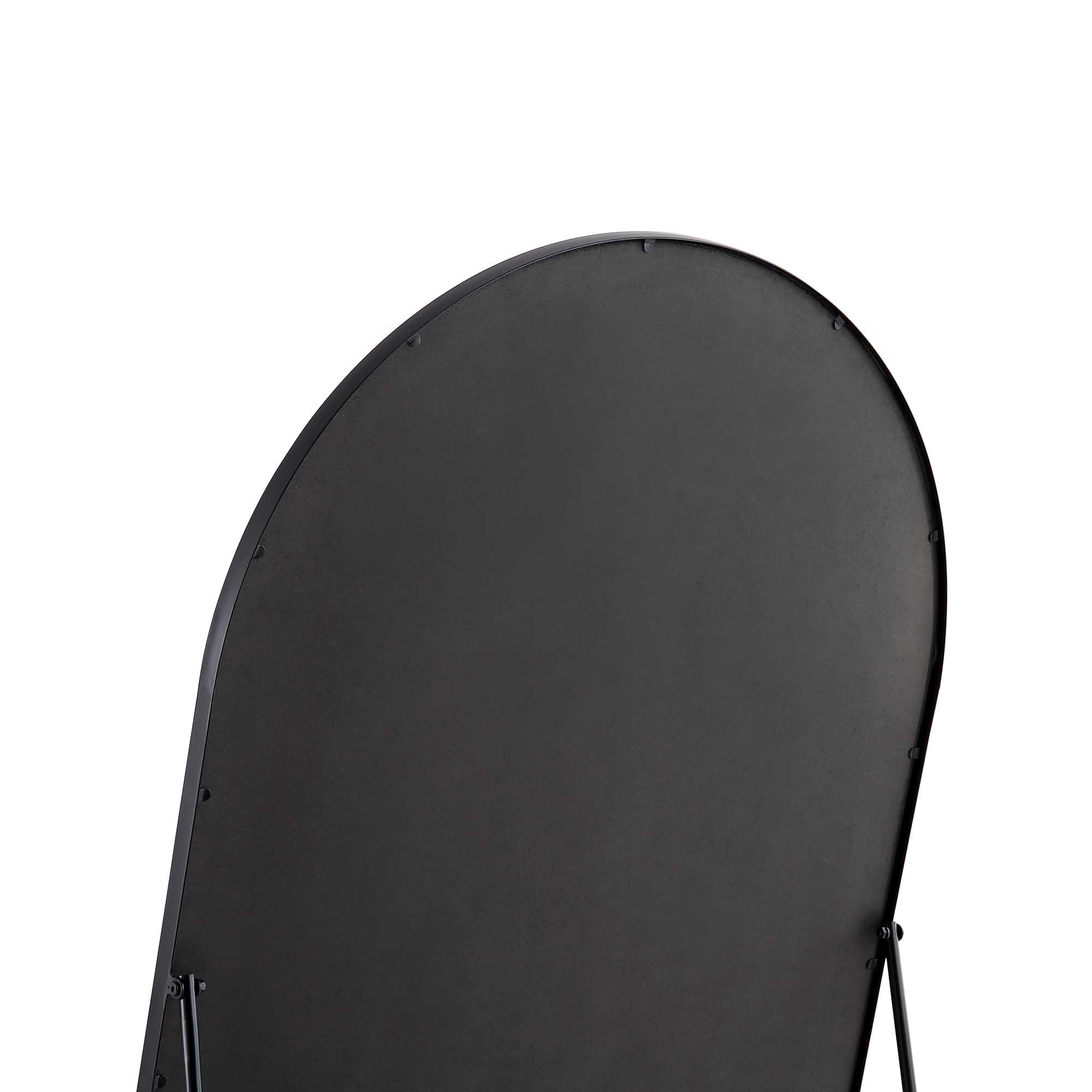 Dina Freestanding Arched Full Length Metal Frame Mirror 160 x 76 cm, Black