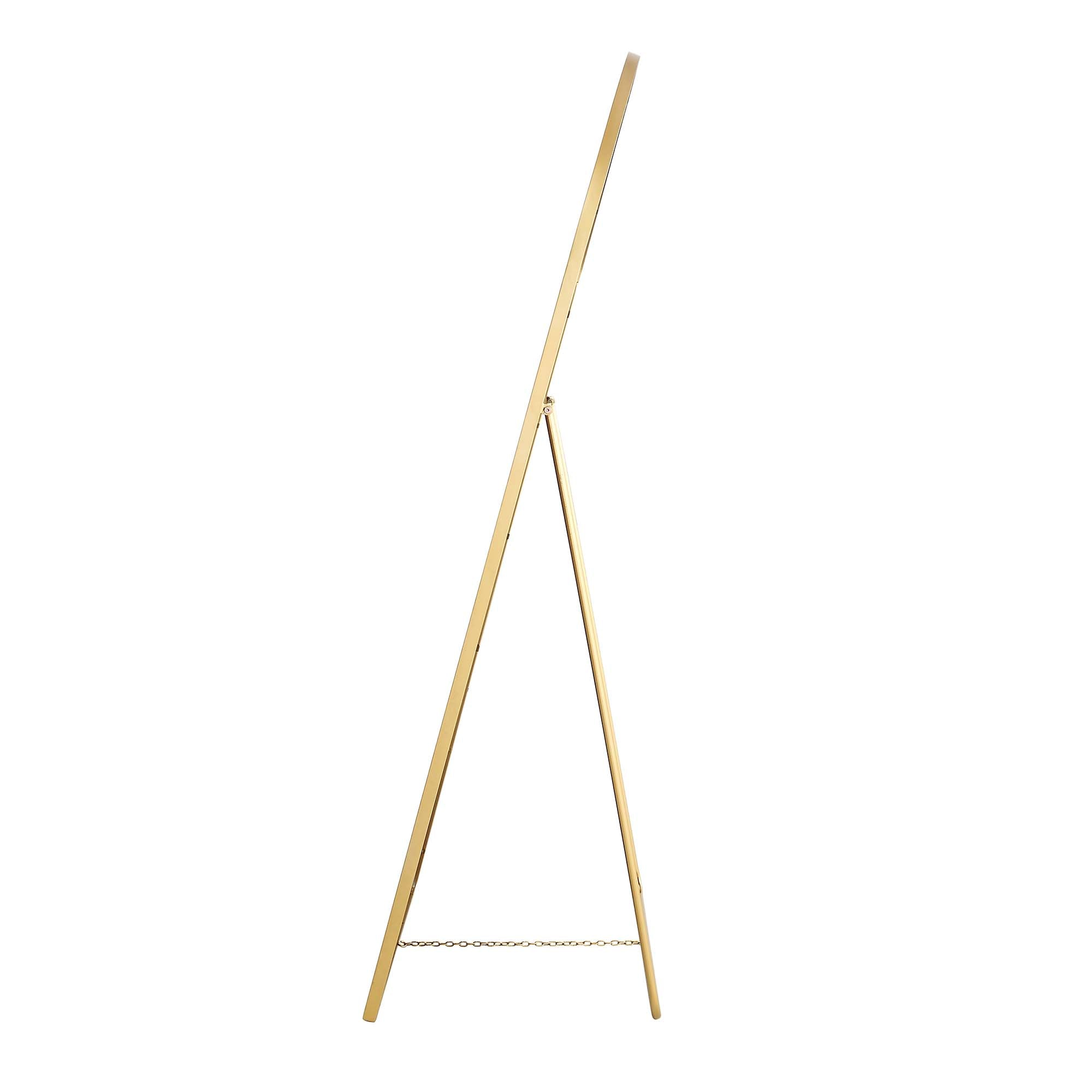 Dina Freestanding Arched Full Length Metal Frame Mirror 160 x 76 cm, Gold Effect