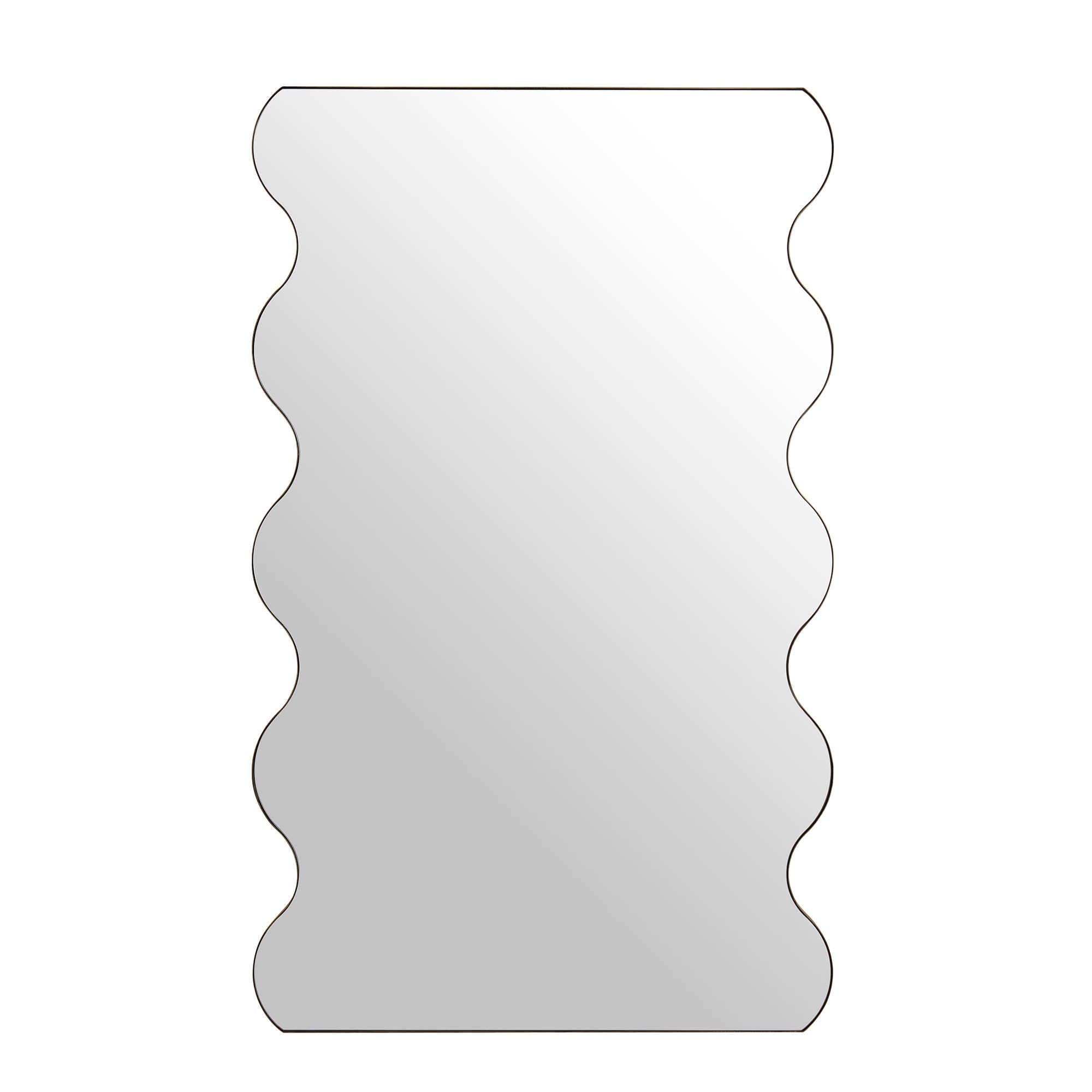 Luisa Wavy Curved Full length Mirror 180 x 110 cm, Gold