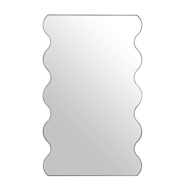 Luisa Wavy Curved Full length Mirror 180 x 110 cm, Gold