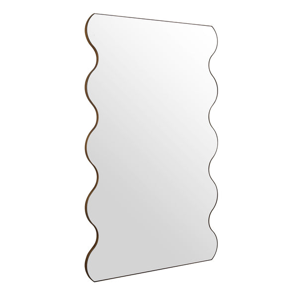 Luisa Wavy Curved Full length Mirror 180 x 110 cm, Gold
