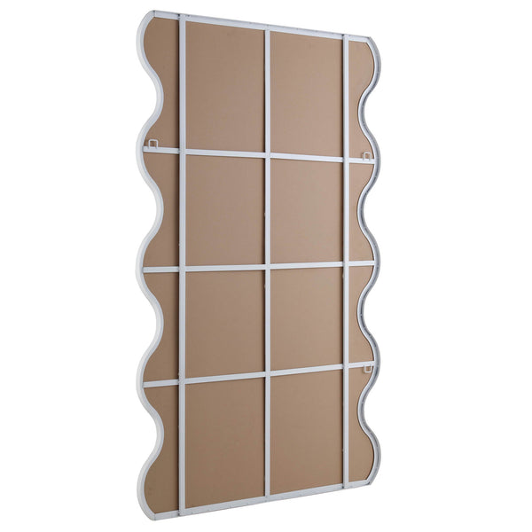 Luisa Wavy Curved Full length Mirror 180 x 110 cm, White