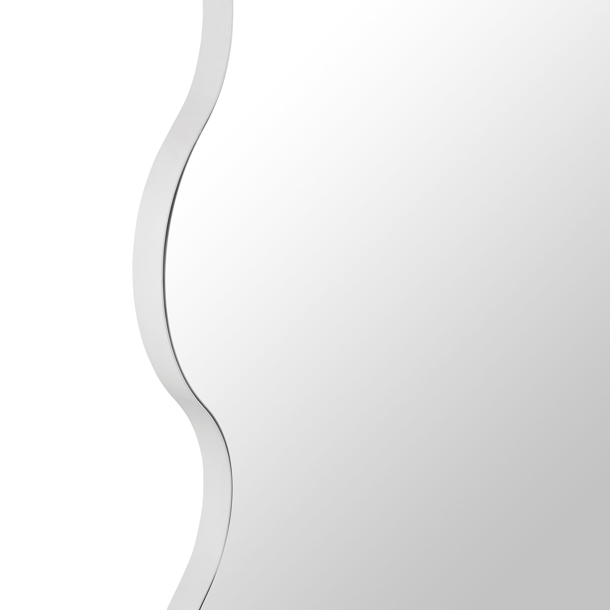 Luisa Wavy Curved Full length Mirror 180 x 110 cm, White