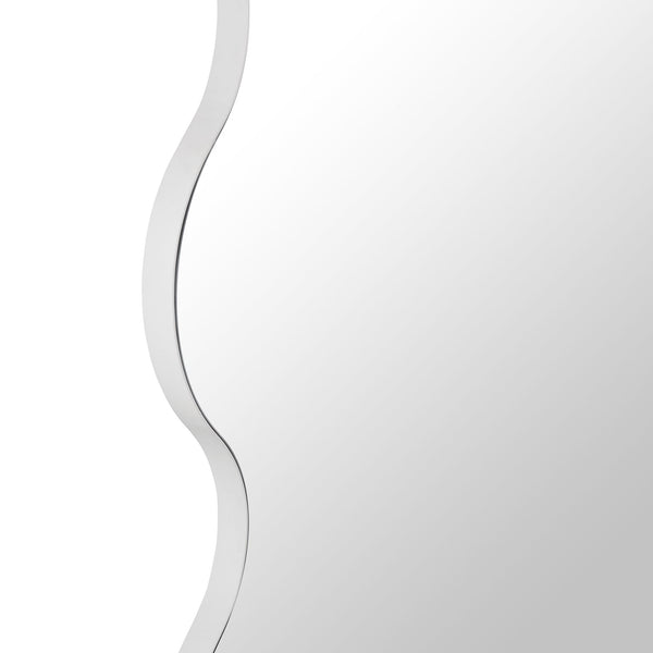 Luisa Wavy Curved Full length Mirror 180 x 110 cm, White