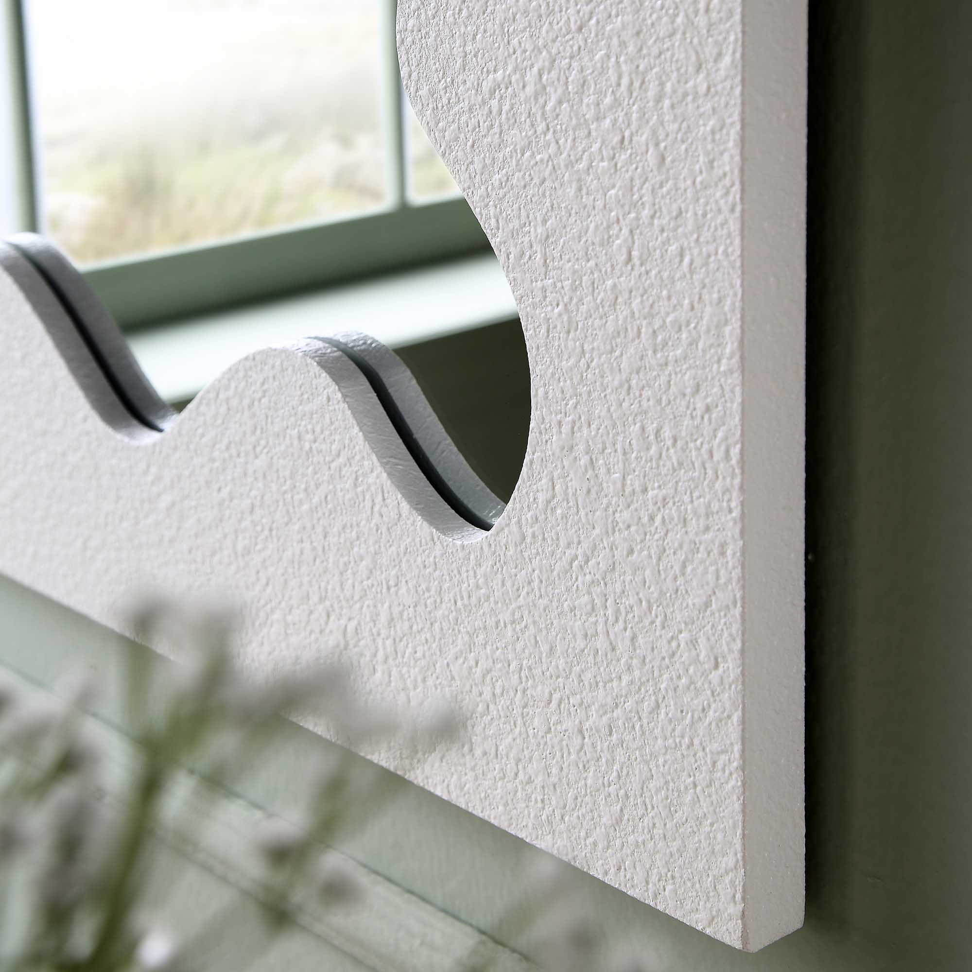 Destin Wave Mirror 100 x 60 cm, White Matte