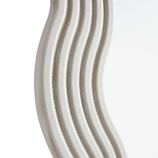 Venus Full Length Wave Mirror 180 x 100 cm, Washed White