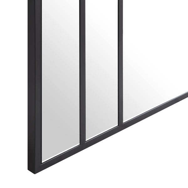 Sonia Black Metal Frame Art Deco Full Length Floor Mirror 179 x 80 cm
