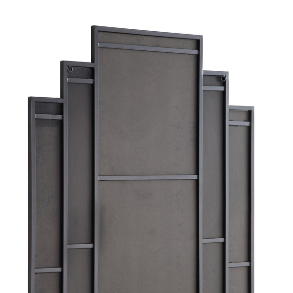 Sonia Black Metal Frame Art Deco Full Length Floor Mirror 179 x 80 cm