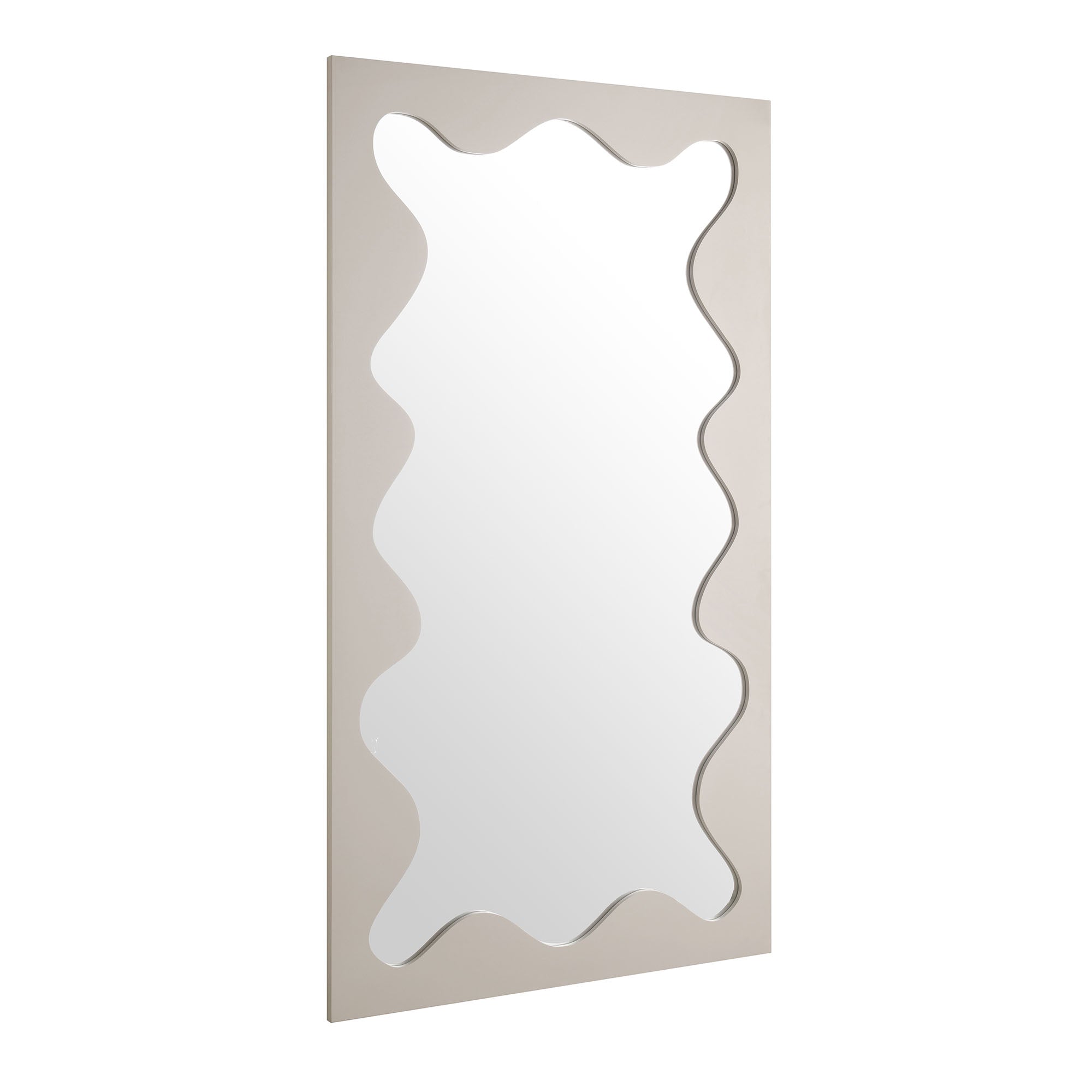 Destin Wave Mirror 180 x 100 cm, Taupe Gloss