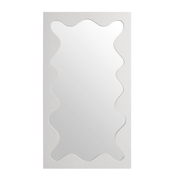 Destin Wave Mirror 180 x 100 cm, White Matte