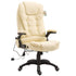 Executive Recline Padded Swivel Office Chair with Vibrating Massage Function, MM17 Cream - daals