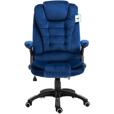 Executive Recline Extra Padded Office Chair Standard, MO17 Blue Velvet