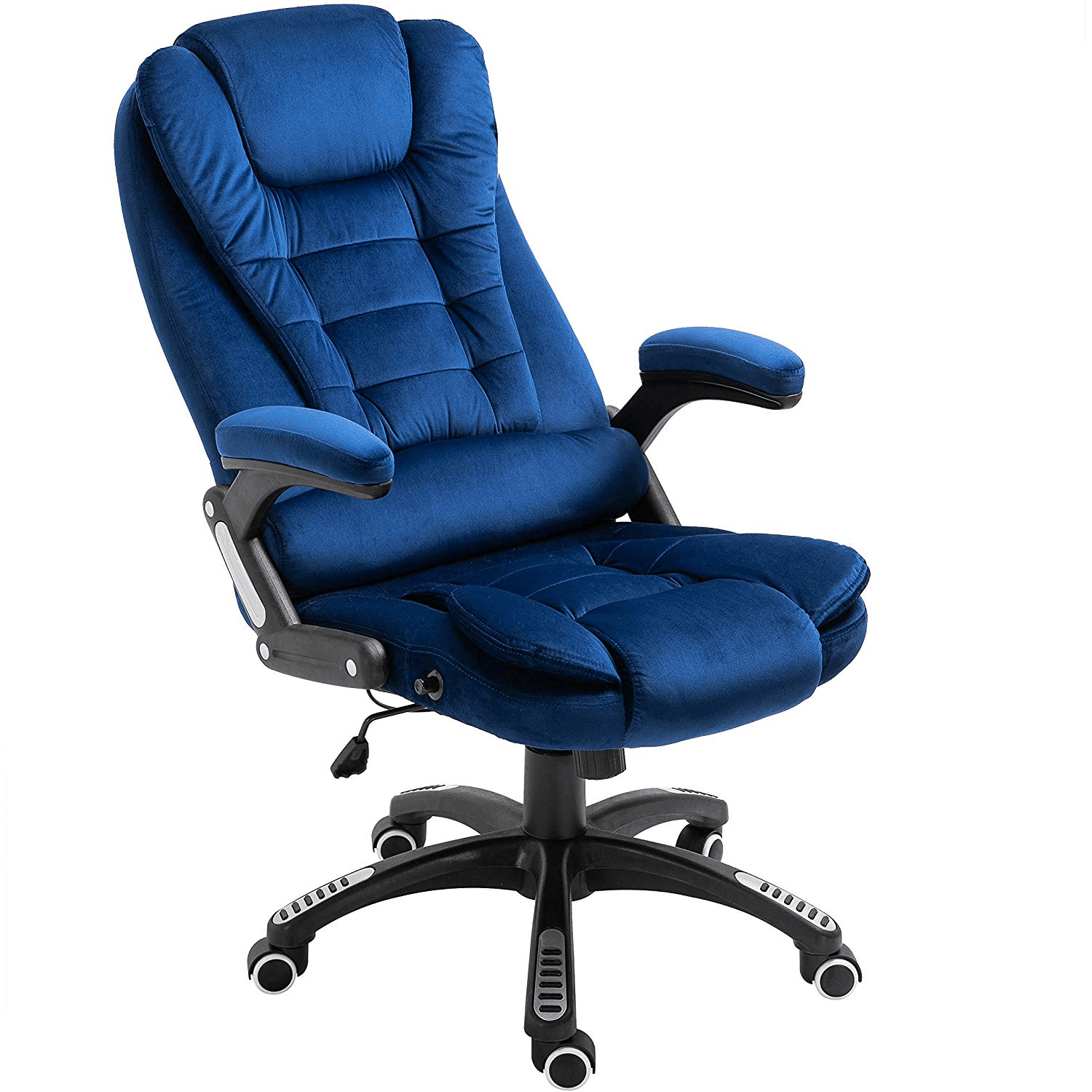 Executive Recline Extra Padded Office Chair Standard, MO17 Blue Velvet