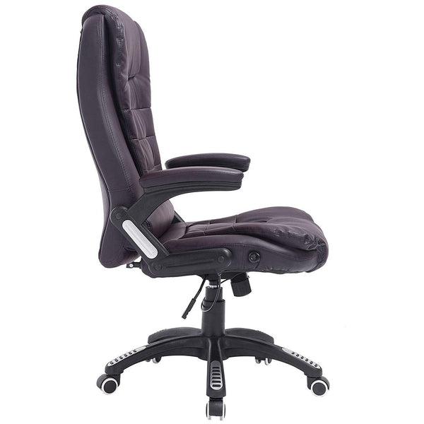 Executive Recline High Back Extra Padded Office Chair, MO17 Brown - daals