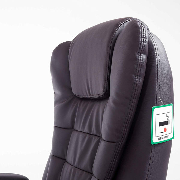 Executive Recline High Back Extra Padded Office Chair, MO17 Brown - daals
