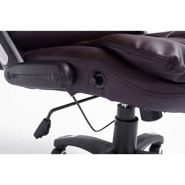 Executive Recline High Back Extra Padded Office Chair, MO17 Brown - daals