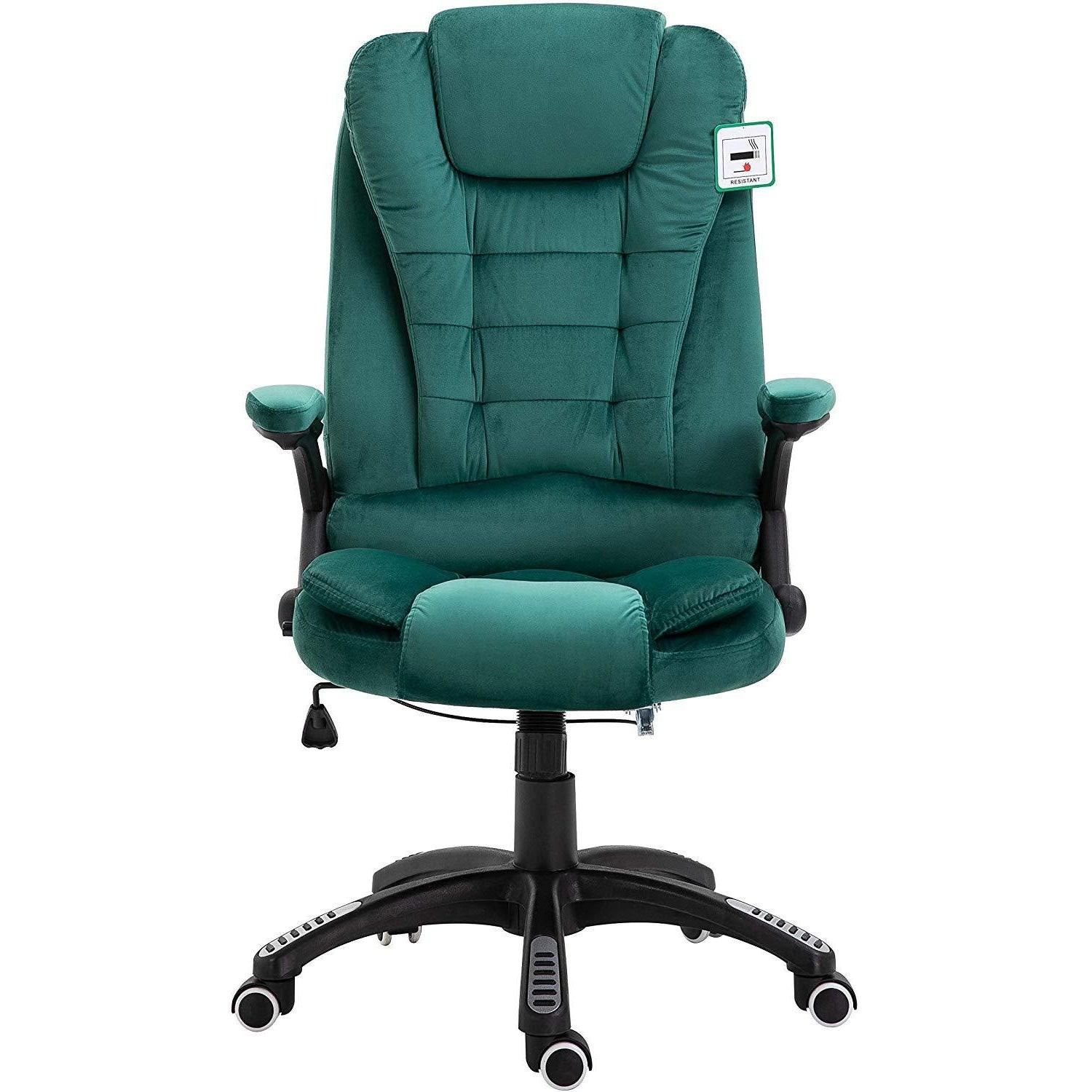 Executive Recline Extra Padded Office Chair Standard, MO17 Green Velvet