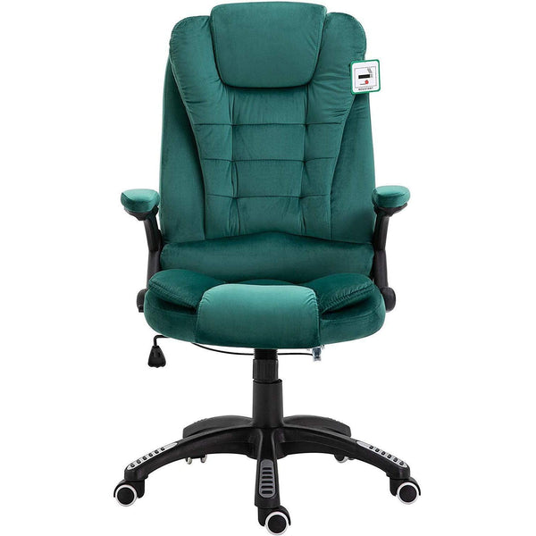 Cherry Tree Furniture Executive Recline Extra Padded Office Chair Standard, MO17 Green Velvet - daals
