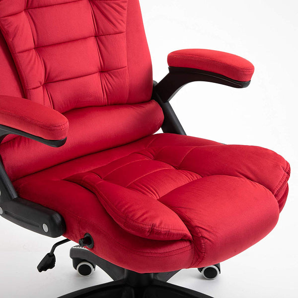 Executive Recline Extra Padded Office Chair Standard, MO17 Red Velvet