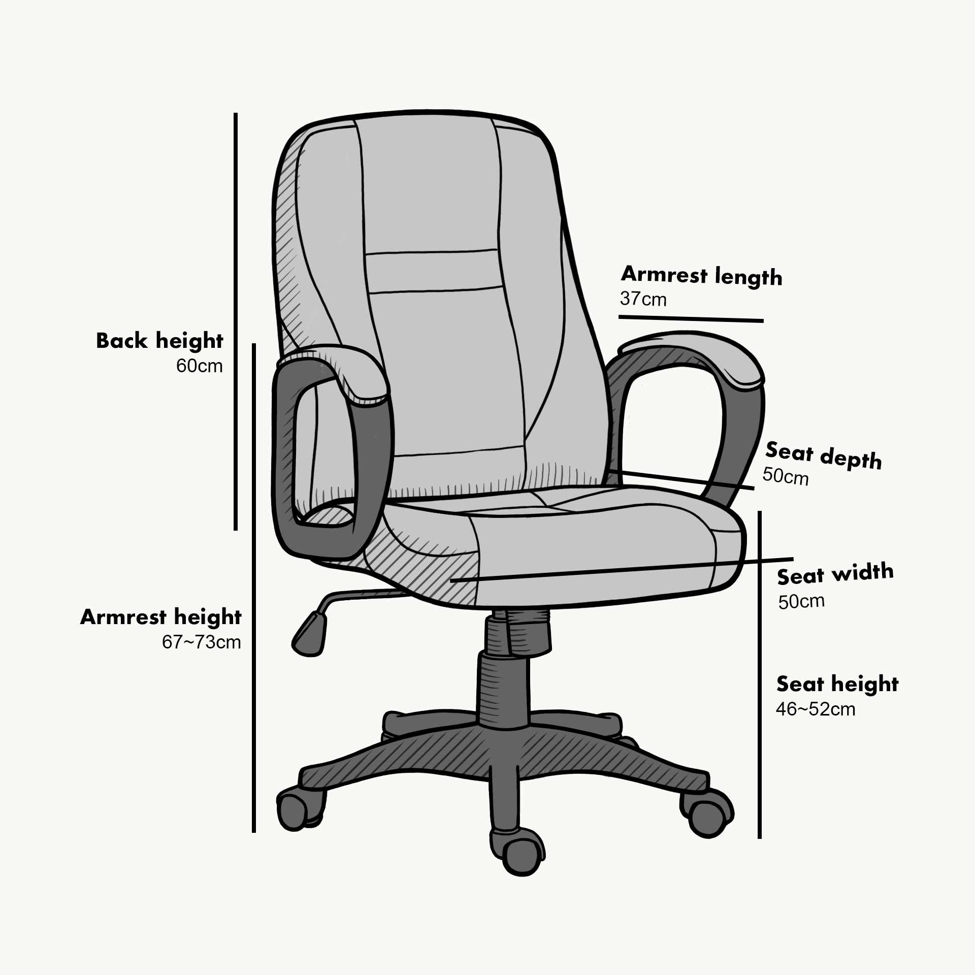 Swivel Office Desk Chair MO19 Brown PU Leather