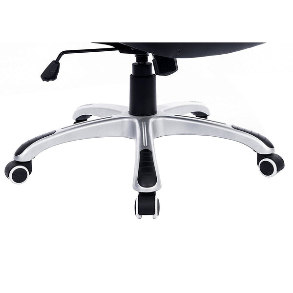 DaAls Racing Sport Swivel Office Chair in Black & White