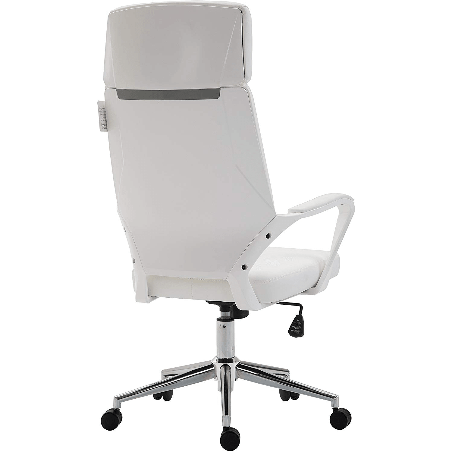 Cherry Tree Furniture High Back Modern Design PU Leather Swivel Office Chair Computer Desk Chair, MO68 White
