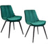 Cala Set of 2 Green Velvet Dining Chairs - daals