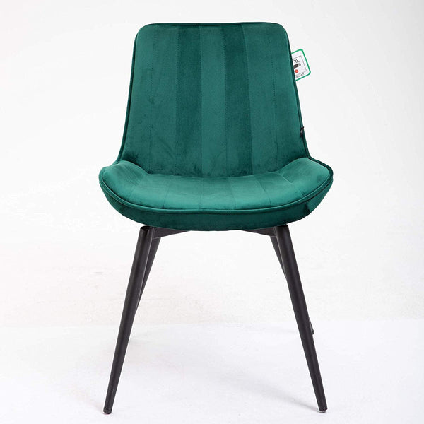 Cala Set of 2 Green Velvet Dining Chairs - daals