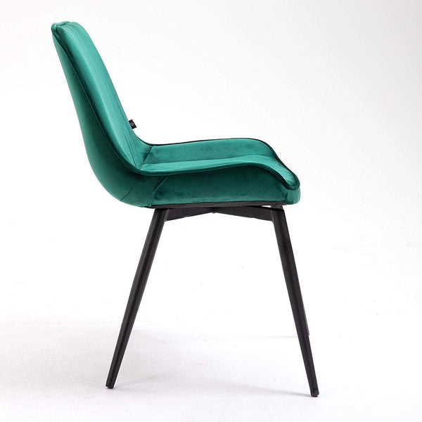 Cala Set of 2 Green Velvet Dining Chairs - daals