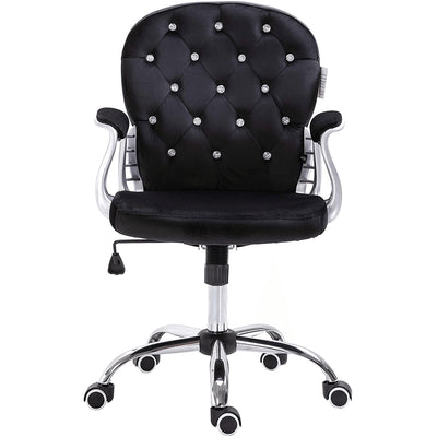 Black Velvet Chesterfield Swivel Chair