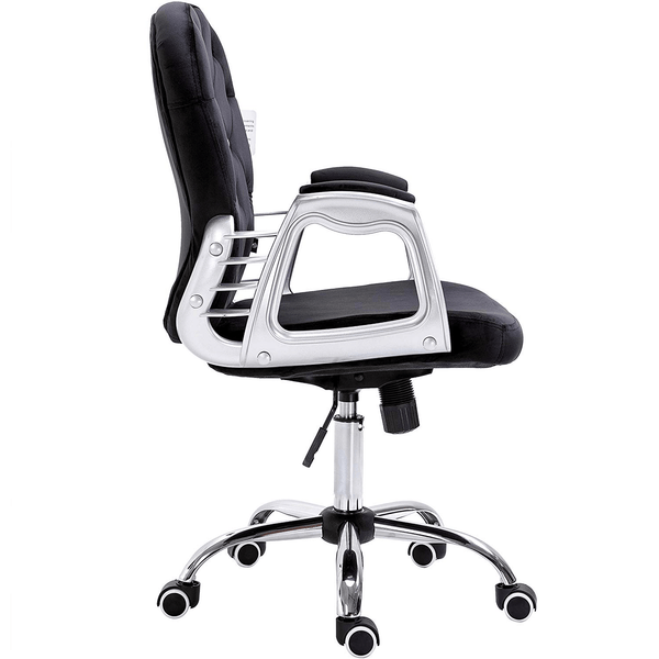 Black Velvet Chesterfield Swivel Chair - daals