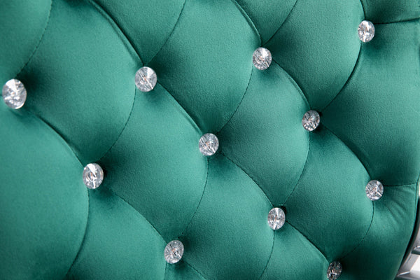 Green Velvet Chesterfield Swivel Chair