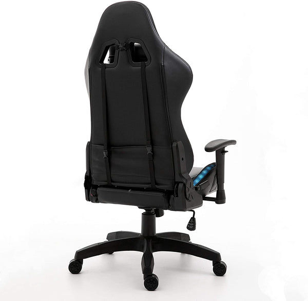VIRIBUS X1 Office Gaming Chair with 12-Colour LED Light, Black