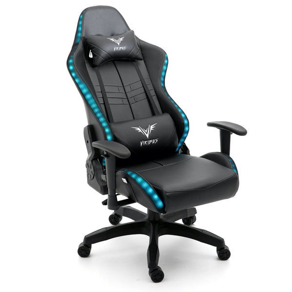VIRIBUS X1 Office Gaming Chair with 12-Colour LED Light, Black