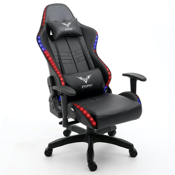 VIRIBUS X1 Office Gaming Chair with 12-Colour LED Light, Black