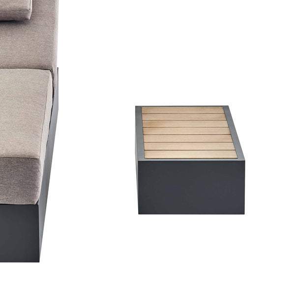 Jardin Aluminium Outdoor Side Table, Granite