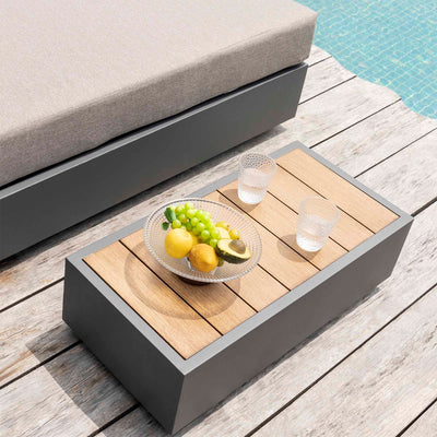 Jardin Aluminium Outdoor Side Table, Granite
