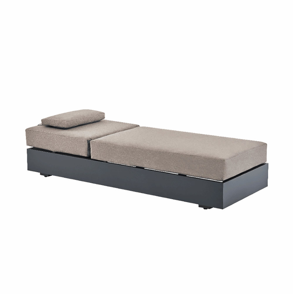 Jardin Aluminium Outdoor Sun Lounger, Granite