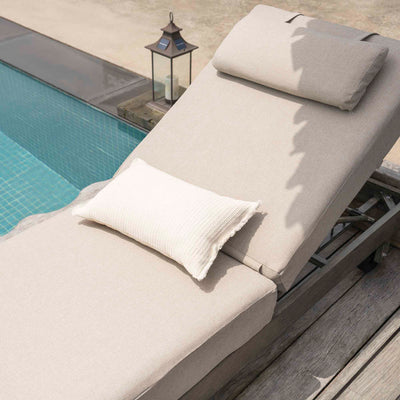 Montrose Aluminium Outdoor Sun Lounger, Brushed Silver Oak