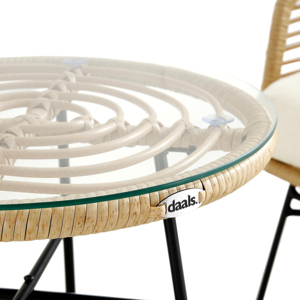 St Loy Natural Rattan Bistro Set with Table